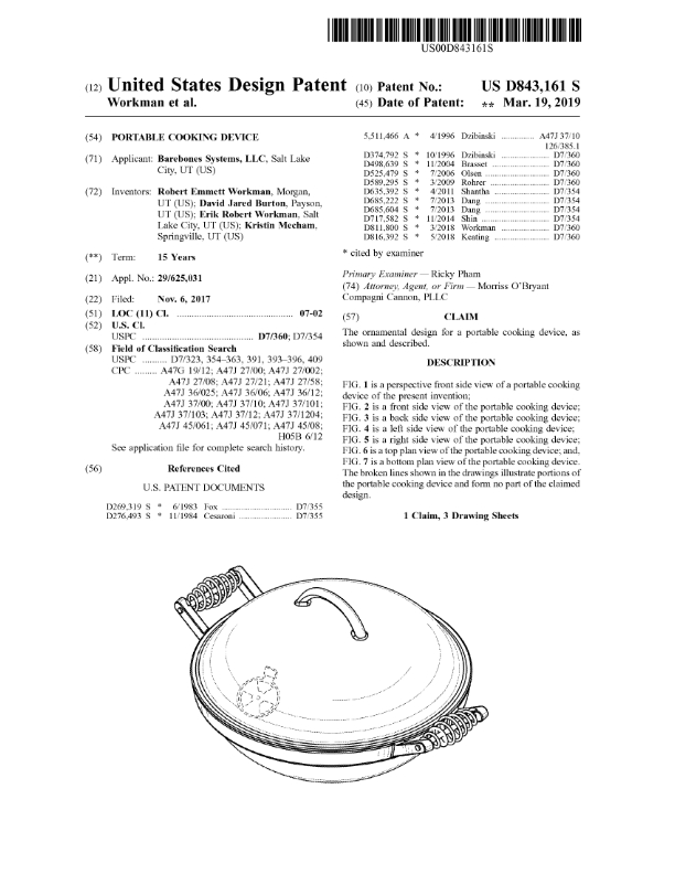 Morriss O'Bryant Compagni Cannon obtains patent for Barebones Systems